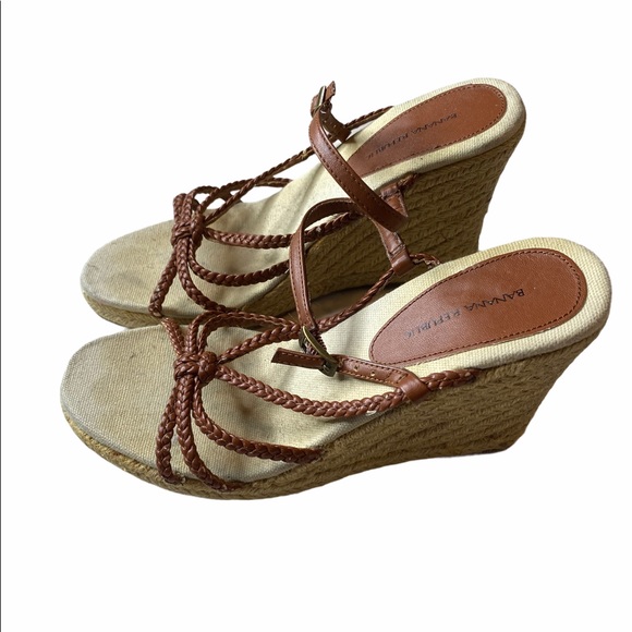 Banana Republic Shoes - Banana Republic Peep Toe Espadrille Wedges sz 6